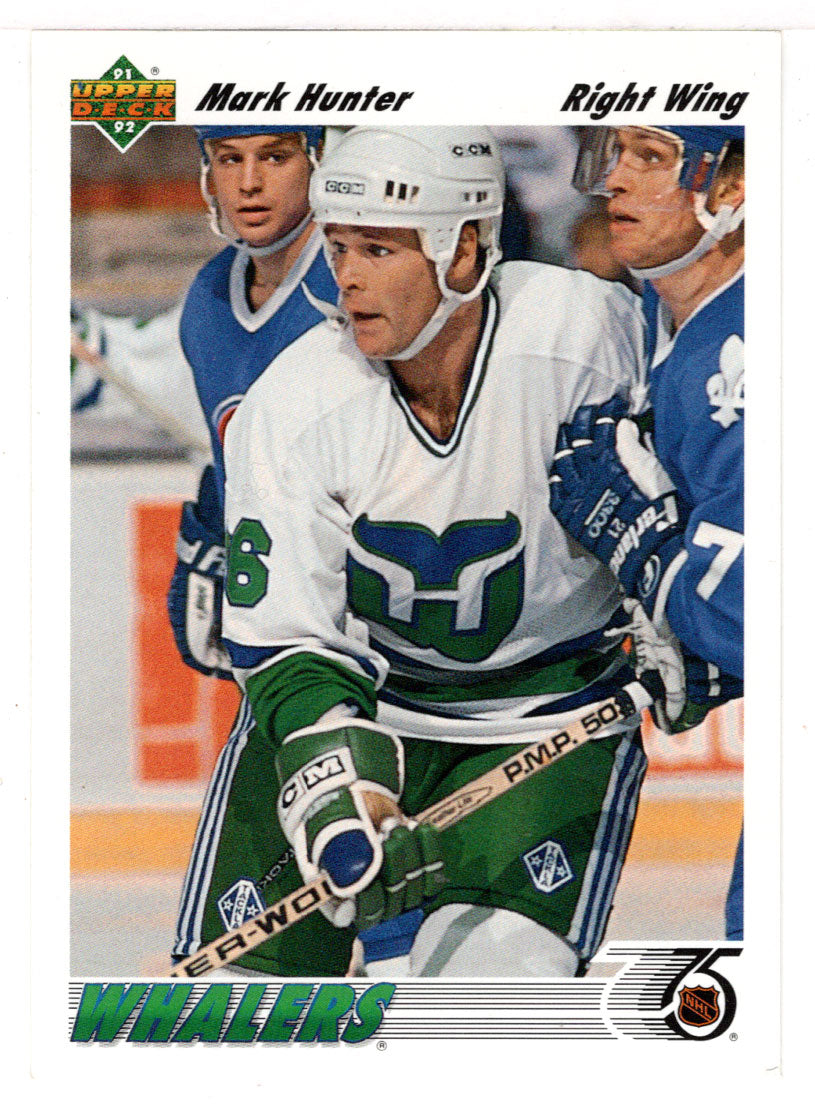Mark Hunter - Hartford Whalers (NHL Hockey Card) 1991-92 Upper Deck # 479 Mint