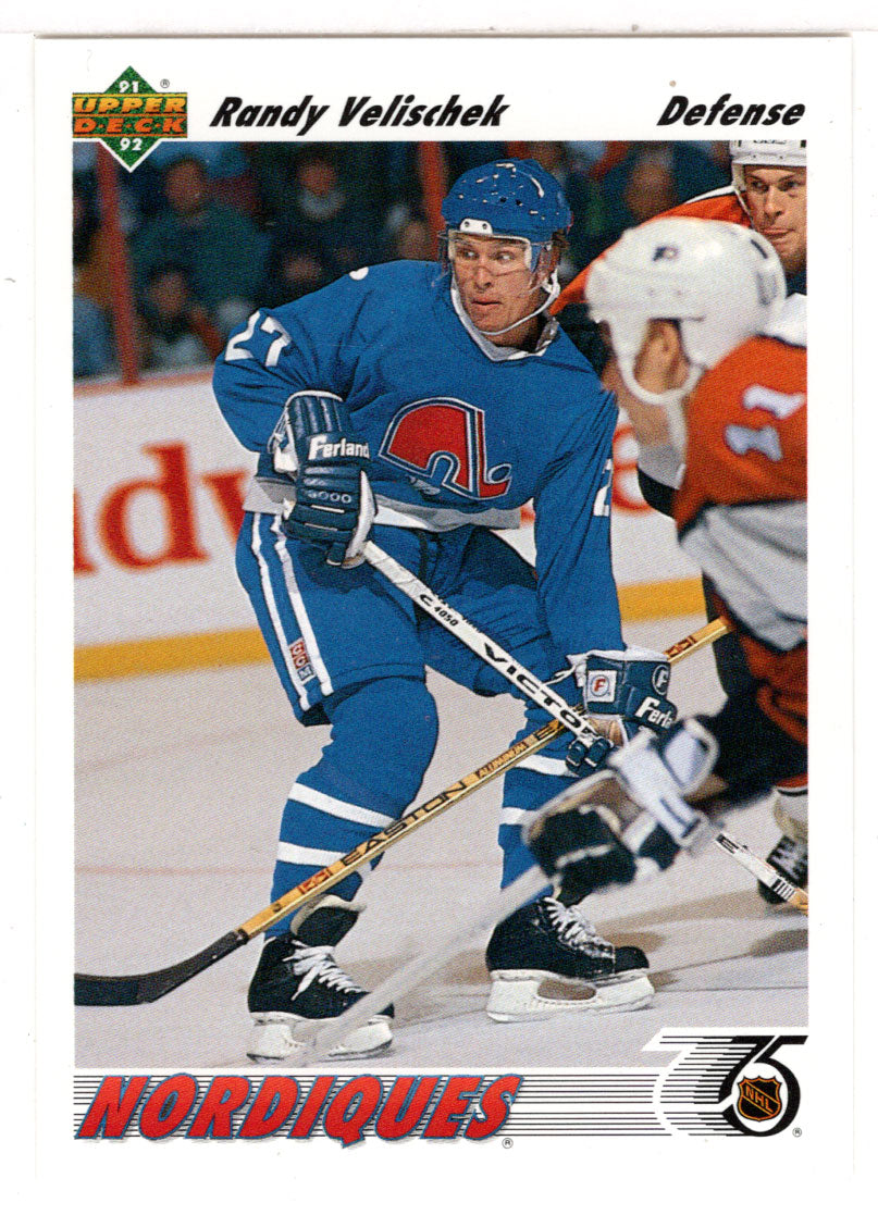Randy Velischek - Quebec Nordiques (NHL Hockey Card) 1991-92 Upper Deck # 484 Mint