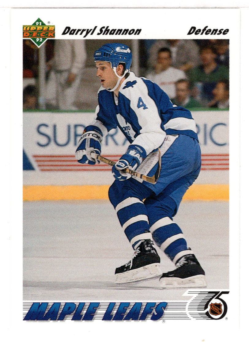 Darryl Shannon - Toronto Maple Leafs (NHL Hockey Card) 1991-92 Upper Deck # 493 Mint