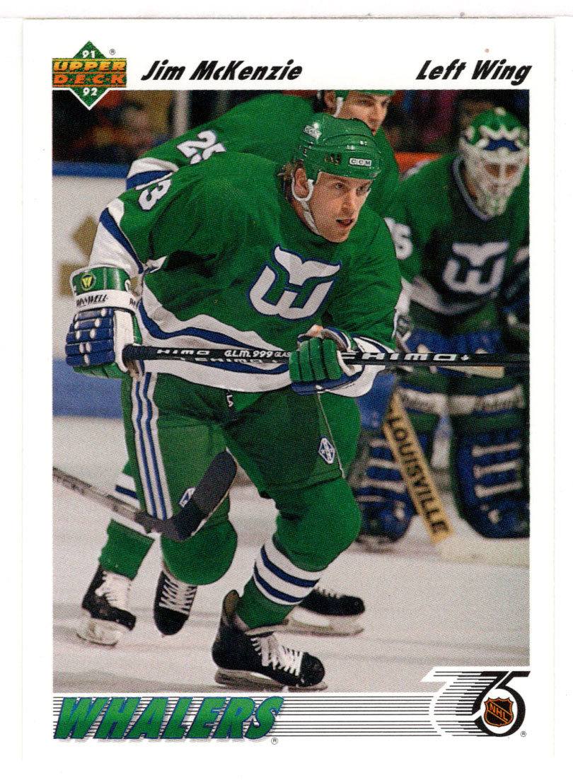 Jim McKenzie RC - Hartford Whalers (NHL Hockey Card) 1991-92 Upper Deck # 494 Mint