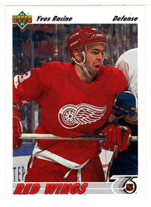 Yves Racine - Detroit Red Wings (NHL Hockey Card) 1991-92 Upper Deck # 498 Mint