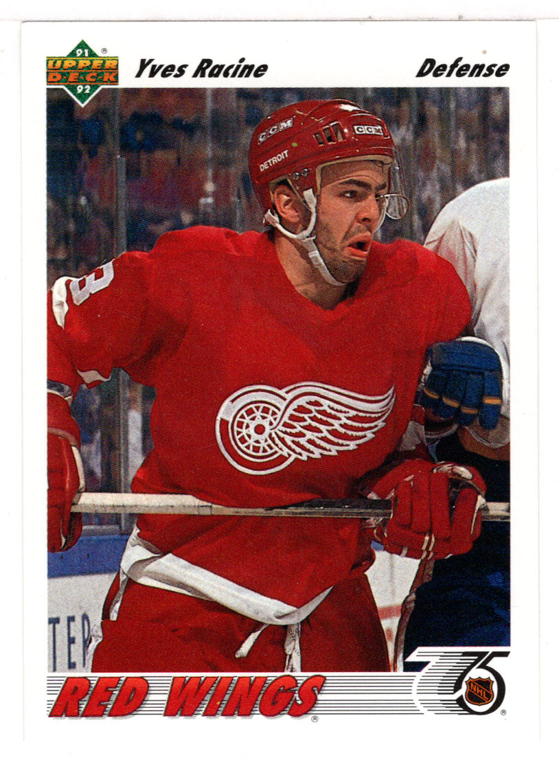Yves Racine - Detroit Red Wings (NHL Hockey Card) 1991-92 Upper Deck # 498 Mint