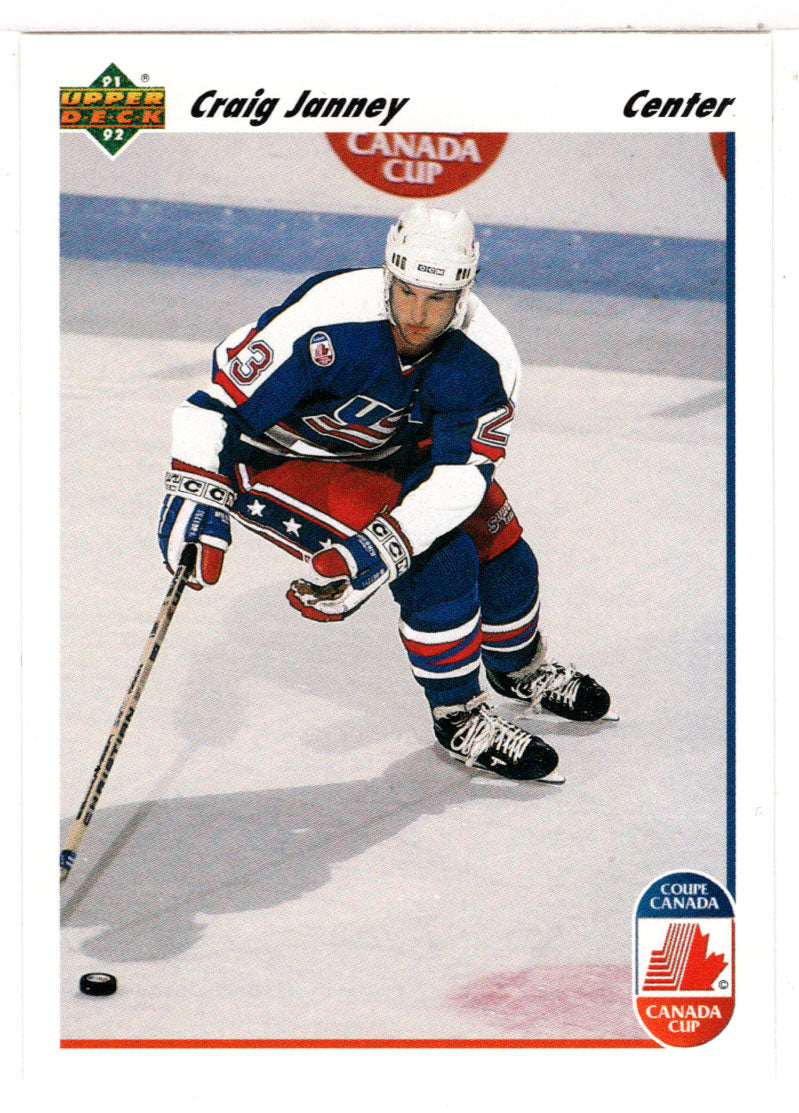 Craig Janney - Team USA - Canada Cup (NHL Hockey Card) 1991-92 Upper Deck # 512 Mint