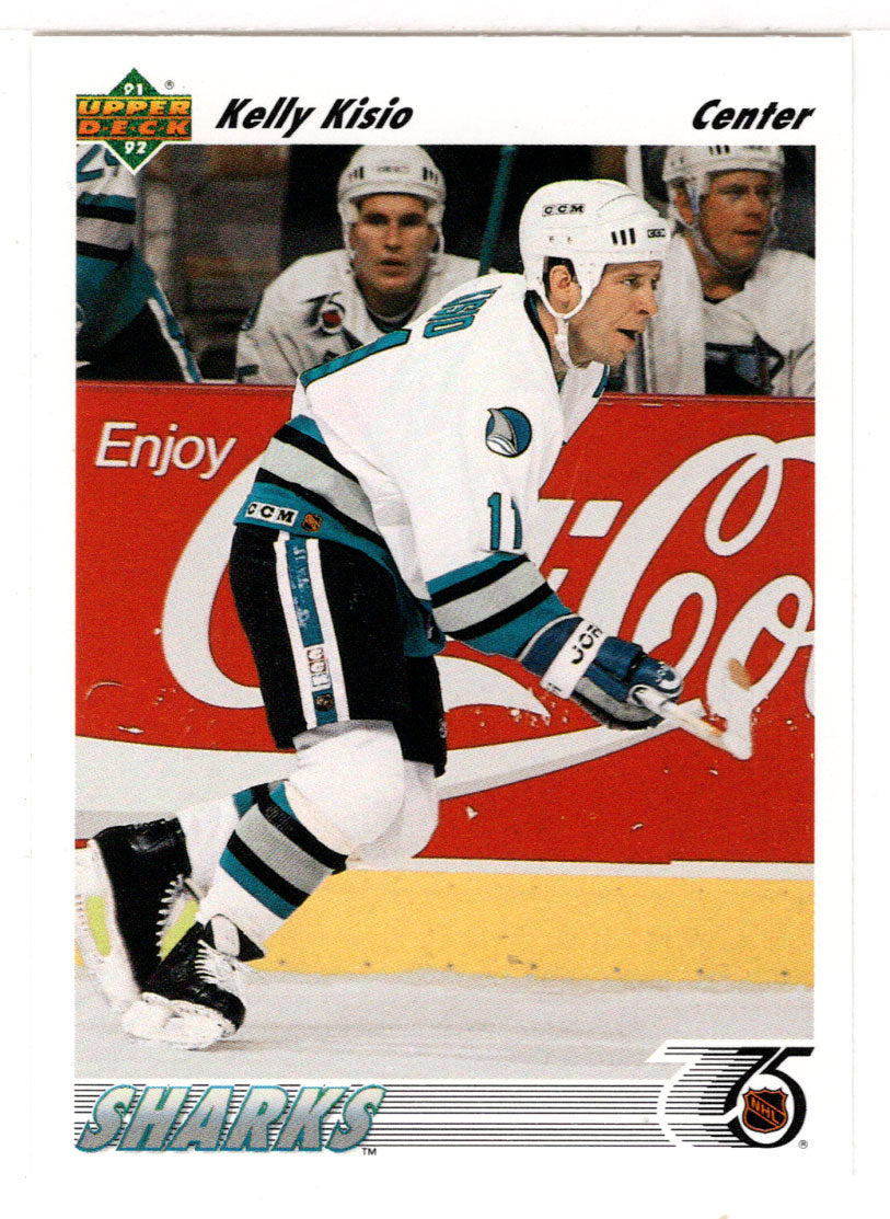Kelly Kisio - San Jose Sharks (NHL Hockey Card) 1991-92 Upper Deck # 515 Mint