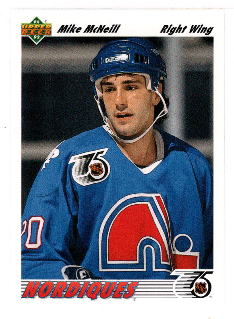 Mike McNeill - Quebec Nordiques (NHL Hockey Card) 1991-92 Upper Deck # 524 Mint