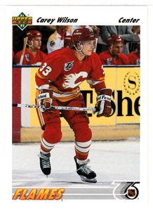 Carey Wilson - Calgary Flames (NHL Hockey Card) 1991-92 Upper Deck # 538 Mint