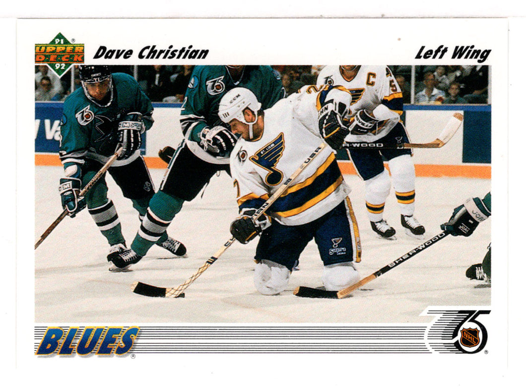 Dave Christian - St. Louis Blues (NHL Hockey Card) 1991-92 Upper Deck # 541 Mint