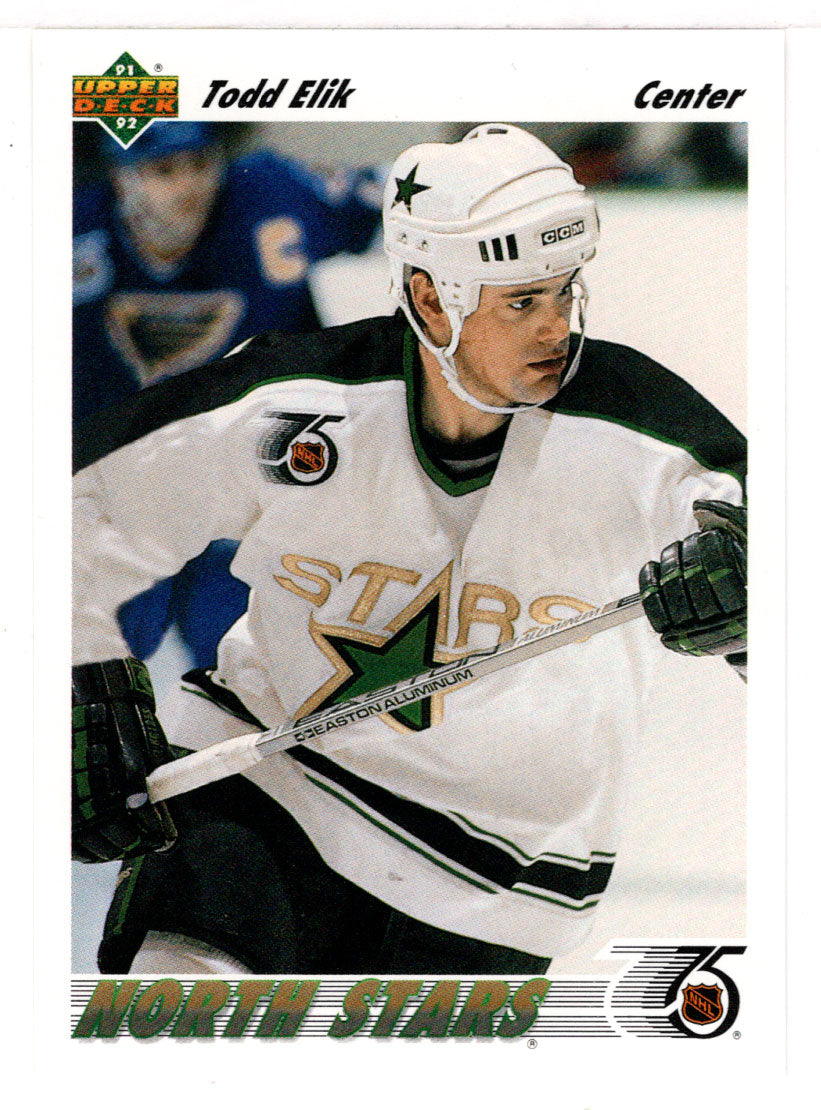 Todd Elik - Minnesota North Stars (NHL Hockey Card) 1991-92 Upper Deck # 544 Mint