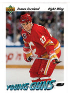 Tomas Forslund - Calgary Flames - Young Guns (NHL Hockey Card) 1991-92 Upper Deck # 586 Mint