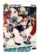 Josef Beranek - Edmonton Oilers - Young Guns (NHL Hockey Card) 1991-92 Upper Deck # 595 Mint