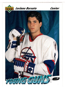 Luciano Borsato RC - Winnipeg Jets - Young Guns (NHL Hockey Card) 1991-92 Upper Deck # 599 Mint