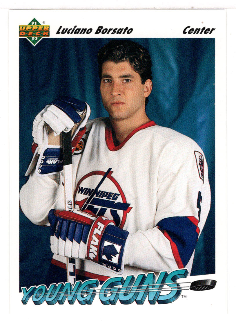 Luciano Borsato RC - Winnipeg Jets - Young Guns (NHL Hockey Card) 1991-92 Upper Deck # 599 Mint