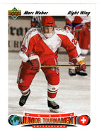 Marc Weber RC - Switzerland - 1991 World Junior Championships (NHL Hockey Card) 1991-92 Upper Deck # 666 Mint