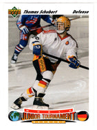 Thomas Schubert RC - Germany - 1991 World Junior Championships (NHL Hockey Card) 1991-92 Upper Deck # 681 Mint