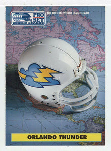Orlando Thunder - Helmets (WLAF Football Card) 1991 Pro Set WLAF 150 World League # 7 Mint