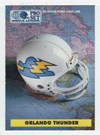 Orlando Thunder - Helmets (WLAF Football Card) 1991 Pro Set WLAF 150 World League # 7 Mint