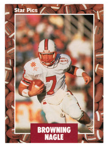 Browning Nagle (NFL - NCAA Football Card) 1991 Star Pics # 18 Mint