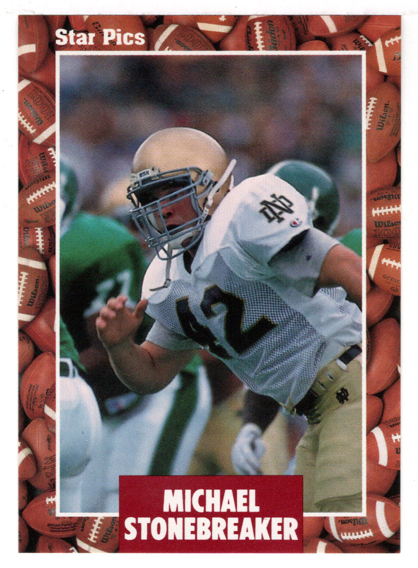Michael Stonebreaker (NFL - NCAA Football Card) 1991 Star Pics # 29 Mint