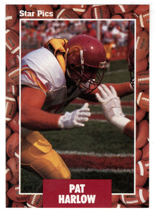 Pat Harlow (NFL - NCAA Football Card) 1991 Star Pics # 33 Mint