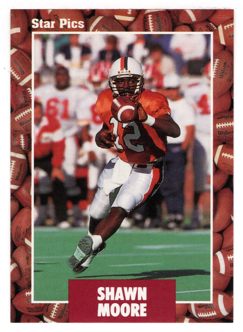 Shawn Moore (NFL - NCAA Football Card) 1991 Star Pics # 37 Mint