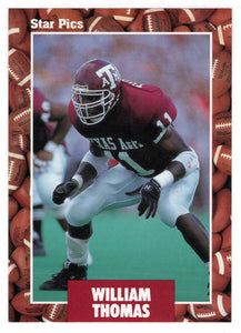William Thomas (NFL - NCAA Football Card) 1991 Star Pics # 51 Mint