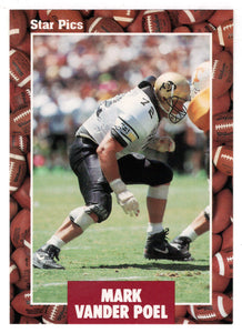 Mark Vander Poel (NFL - NCAA Football Card) 1991 Star Pics # 56 Mint