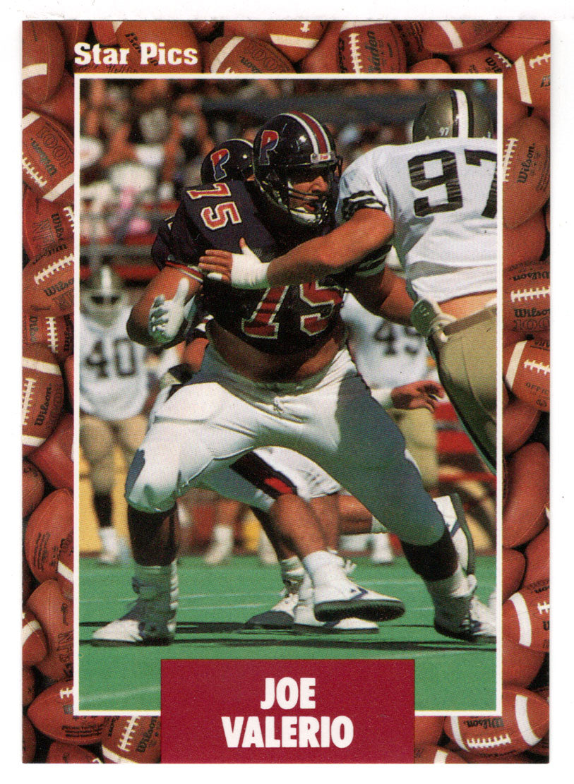 Joe Valerio (NFL - NCAA Football Card) 1991 Star Pics # 67 Mint