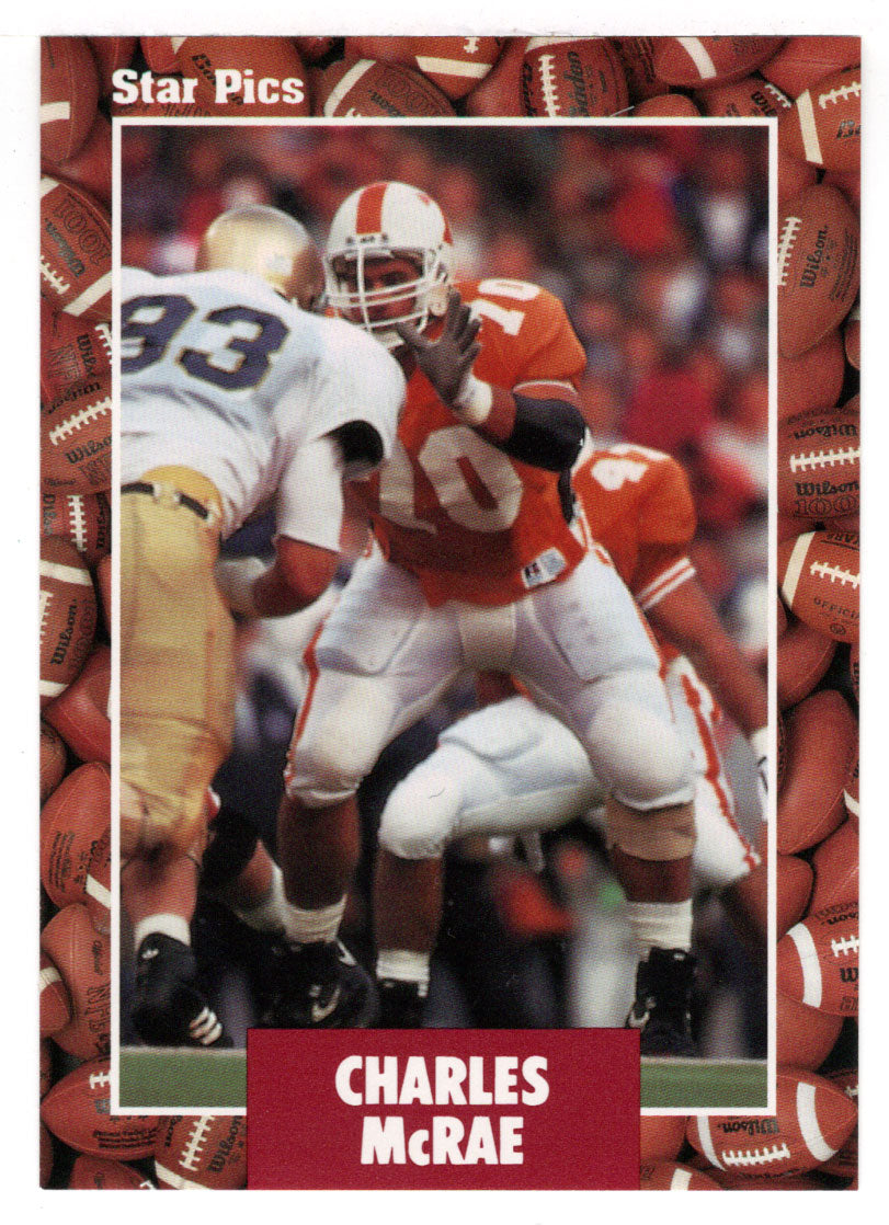Charles McRae (NFL - NCAA Football Card) 1991 Star Pics # 71 Mint