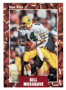 Bill Musgrave (NFL - NCAA Football Card) 1991 Star Pics # 74 Mint
