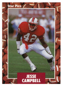 Jesse Campbell (NFL - NCAA Football Card) 1991 Star Pics # 85 Mint