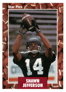 Shawn Jefferson (NFL - NCAA Football Card) 1991 Star Pics # 98 Mint
