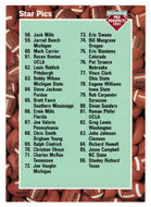 Checklist # 2 (# 58 - # 112) (NFL - NCAA Football Card) 1991 Star Pics # 112 Mint