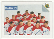 Checklist # 1 - First Round Group Shot (NHL Hockey Card) 1991 Ultimate Draft Picks # 37 Mint
