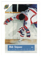 Alek Stojanov - Vancouver Canucks (NHL Hockey Card) 1991 Ultimate Draft Picks French Edition # 6 Mint