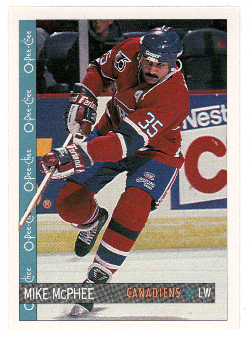 Mike McPhee - Montreal Canadiens (NHL Hockey Card) 1992-93 O-Pee-Chee # 199 Mint