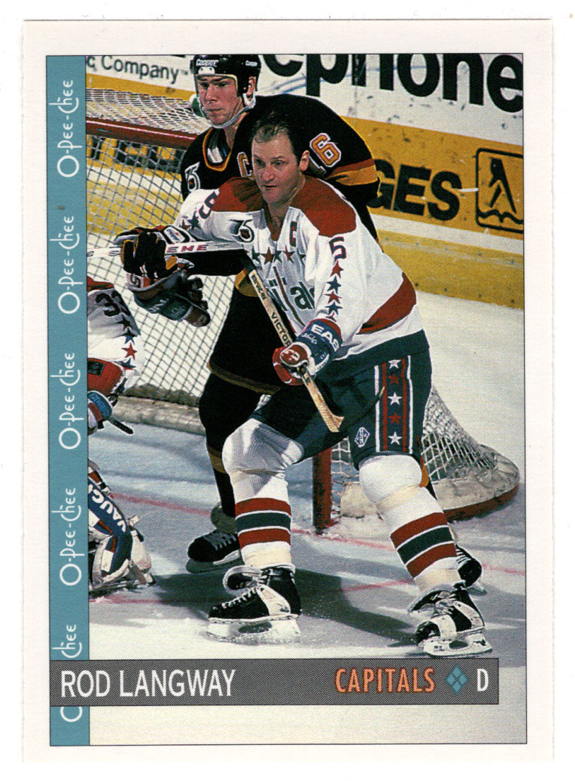 Rod Langway - Washington Capitals (NHL Hockey Card) 1992-93 O-Pee-Chee # 347 Mint