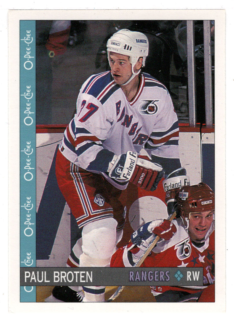 Paul Broten - New York Rangers (NHL Hockey Card) 1992-93 O-Pee-Chee # 364 Mint