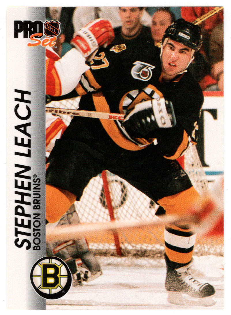 Stephen Leach - Boston Bruins (NHL Hockey Card) 1992-93 Pro Set # 6 Mint