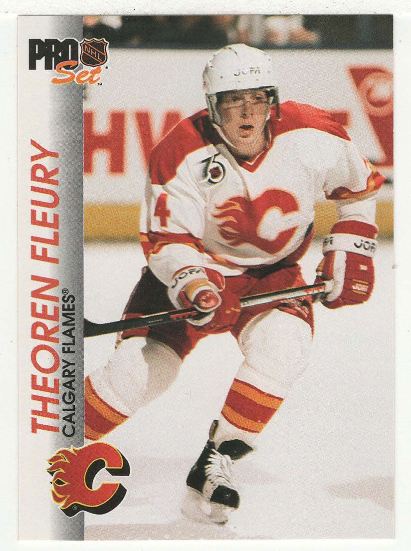 Theoren Fleury - Calgary Flames (NHL Hockey Card) 1992-93 Pro Set # 23 Mint