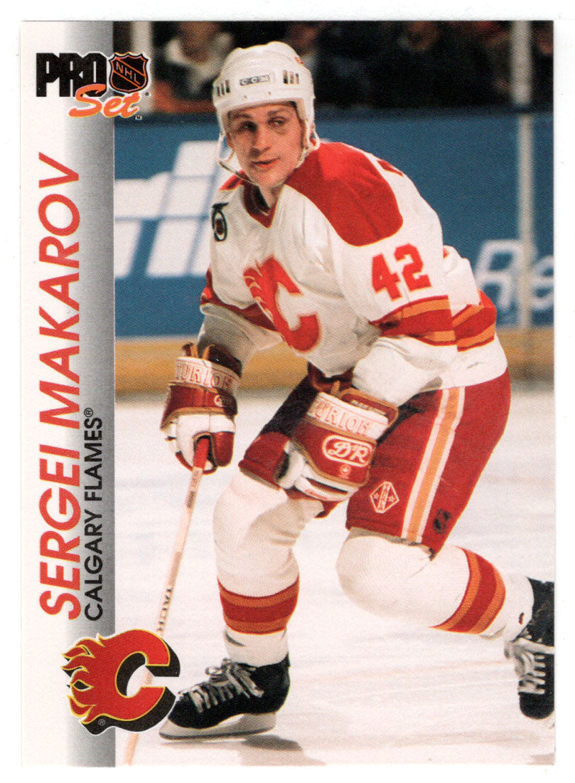 Sergei Makarov - Calgary Flames (NHL Hockey Card) 1992-93 Pro Set # 24 Mint