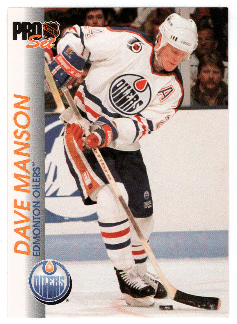 Dave Manson - Edmonton Oilers (NHL Hockey Card) 1992-93 Pro Set # 55 Mint