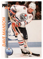 Dave Manson - Edmonton Oilers (NHL Hockey Card) 1992-93 Pro Set # 55 Mint