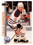 Craig Simpson - Edmonton Oilers (NHL Hockey Card) 1992-93 Pro Set # 56 Mint