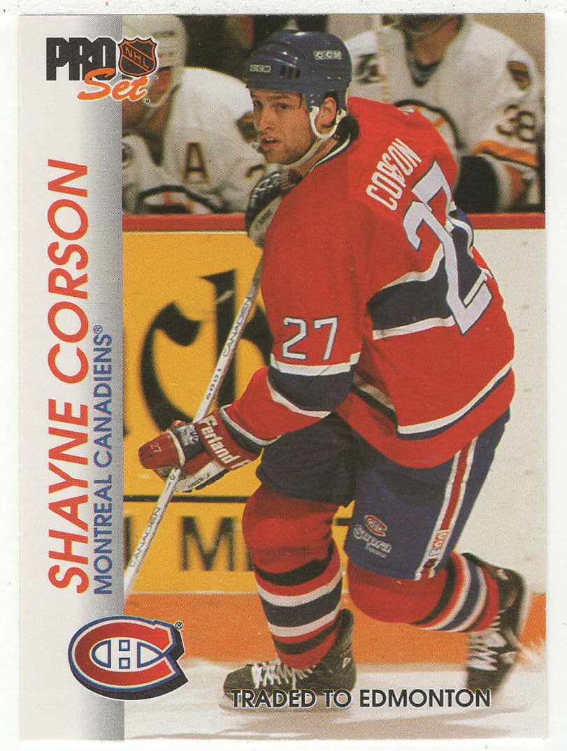 Shayne Corson - Edmonton Oilers (NHL Hockey Card) 1992-93 Pro Set # 89 Mint