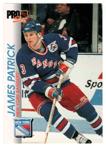 James Patrick - New York Rangers (NHL Hockey Card) 1992-93 Pro Set # 119 Mint