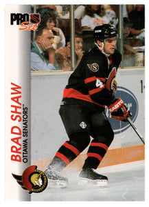 Brad Shaw - Ottawa Senators (NHL Hockey Card) 1992-93 Pro Set # 124 Mint