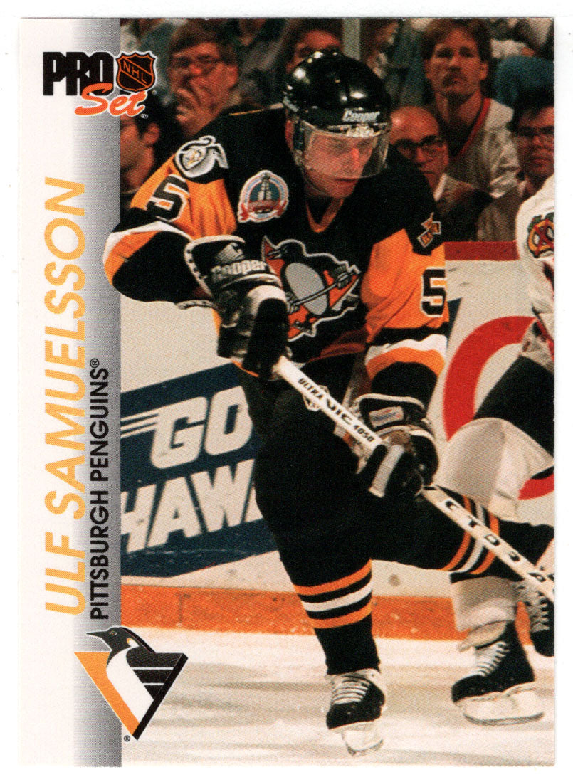 Ulf Samuelsson - Pittsburgh Penguins (NHL Hockey Card) 1992-93 Pro Set # 143 Mint