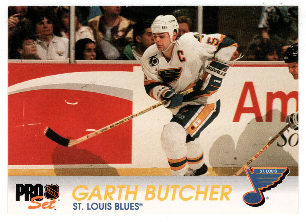Garth Butcher - St. Louis Blues (NHL Hockey Card) 1992-93 Pro Set # 160 Mint