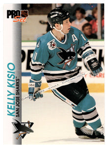Kelly Kisio - San Jose Sharks (NHL Hockey Card) 1992-93 Pro Set # 167 Mint
