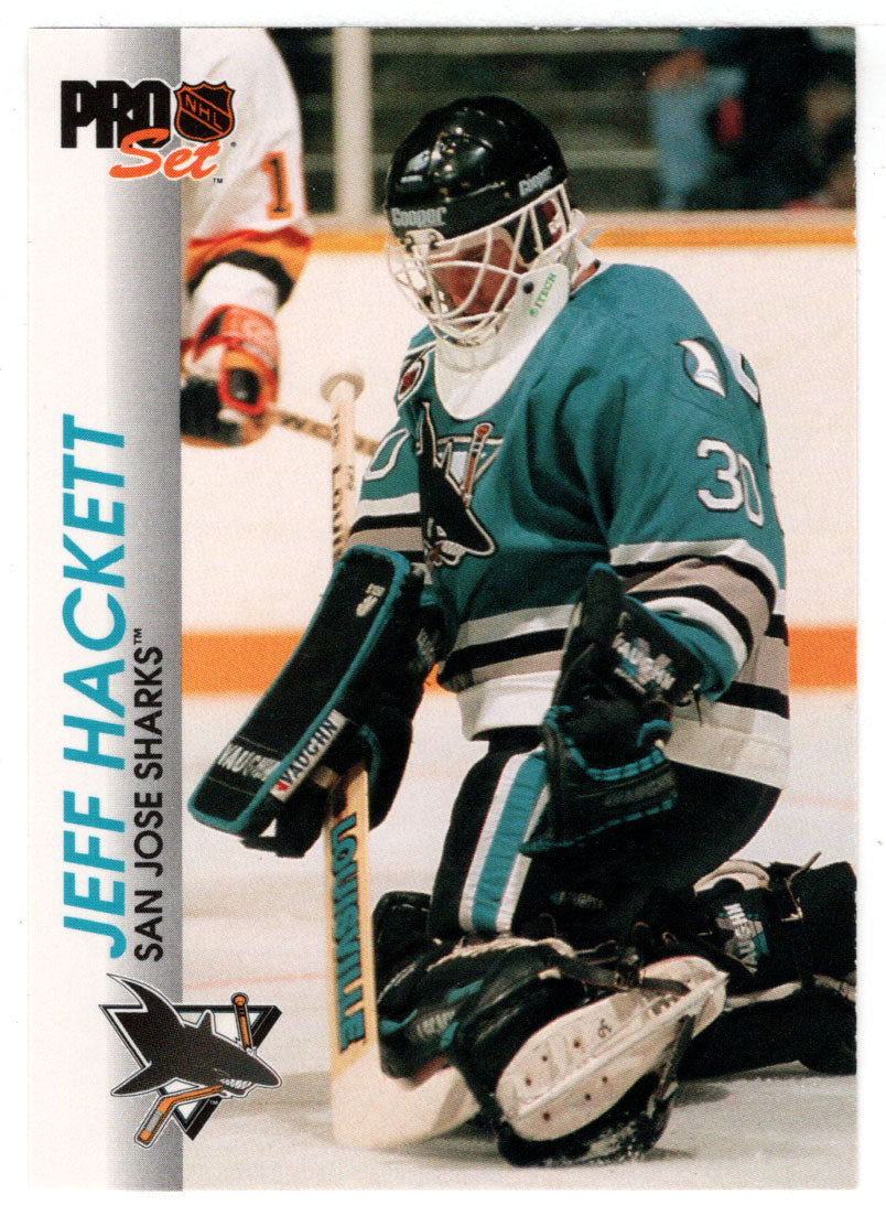 Jeff Hackett - San Jose Sharks (NHL Hockey Card) 1992-93 Pro Set # 171 Mint